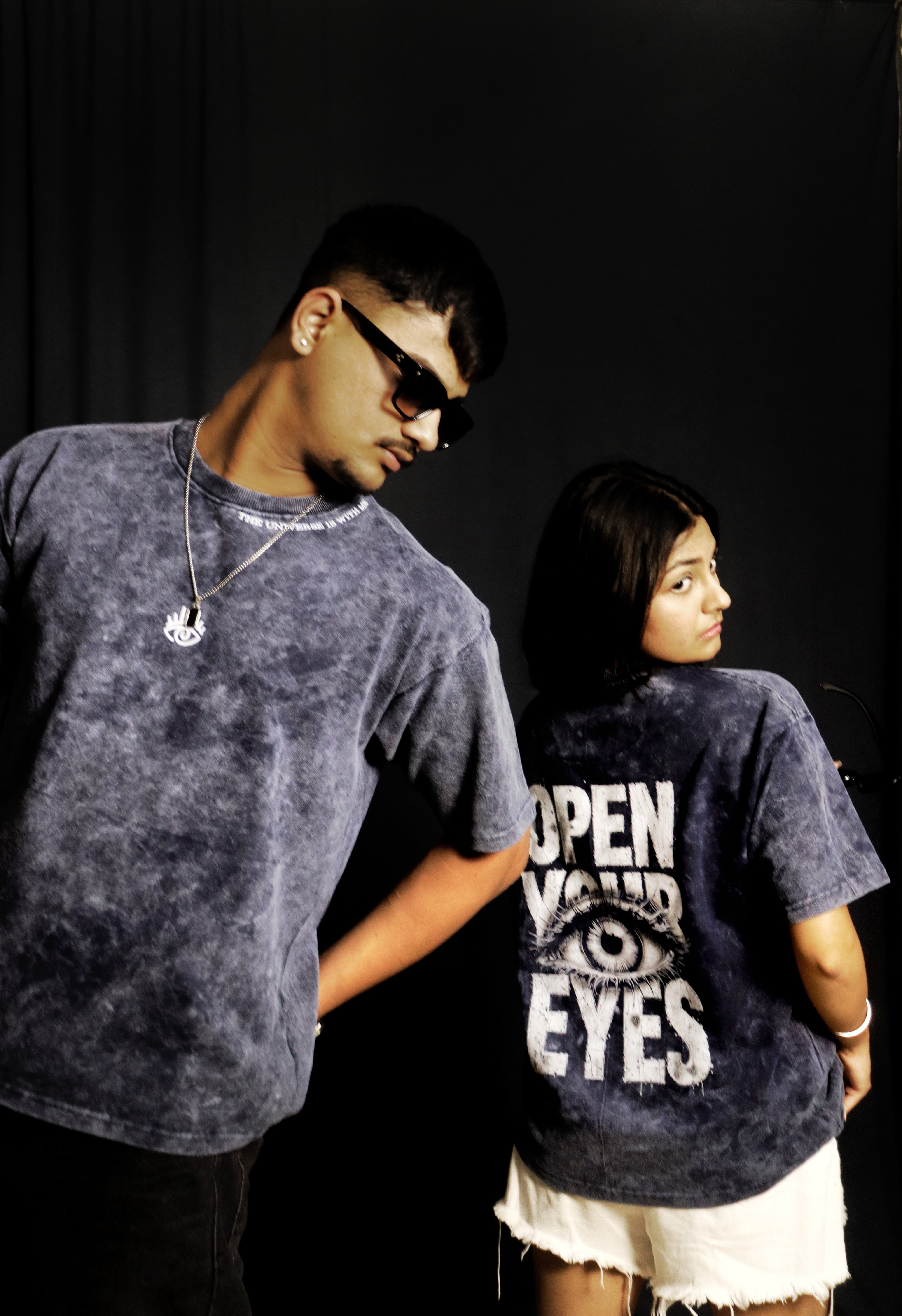 YAMIZ — Midnight Vision Oversized Tee